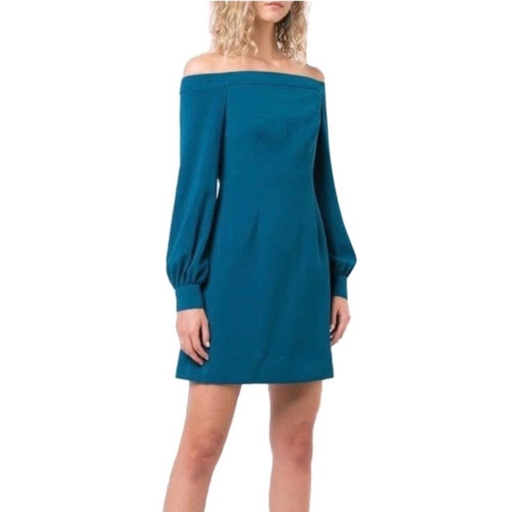 Jill Jill Stuart teal off the shoulder dress NWT